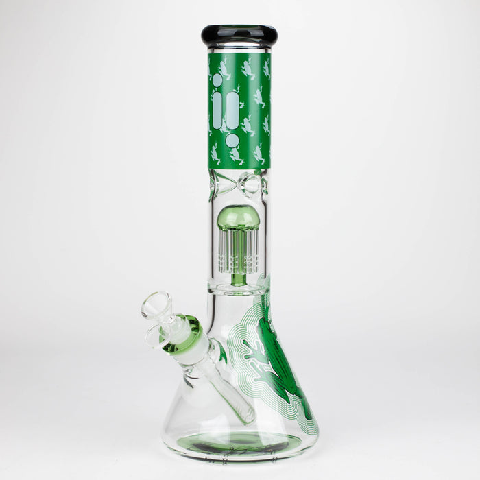 Infyniti | Untamed 14" 7 mm classic beaker water bong - Green Frog [GP2015] Glass Bong ONE