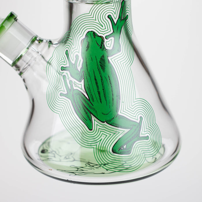 Infyniti | Untamed 14" 7 mm classic beaker water bong - Green Frog [GP2015] Glass Bong ONE