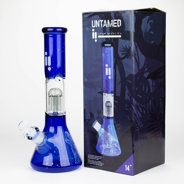 Infyniti | Untamed 14" 7 mm classic beaker water bong - Wolf [GP2018] Glass Bong ONE