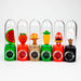 4.3" Character glass hand pipe display of 12-Assorted [H318] Silicone Pipe YHS Smoke