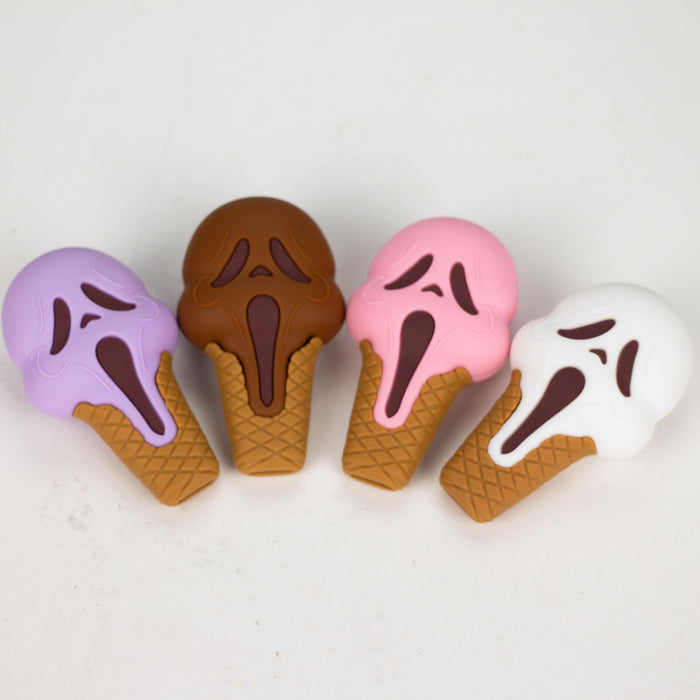 3.5" Skull ice cream hand pipe-Assorted [H299] Silicone Pipe YHS Smoke