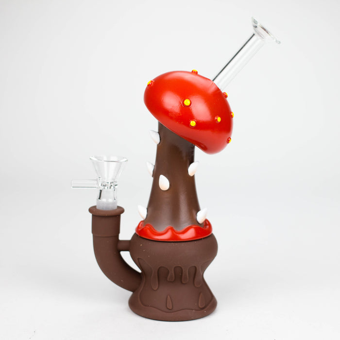 7" Epoxy mushroom water pipe-Assorted [H328] Resin · Silicone · Plastic Bong YHS Smoke