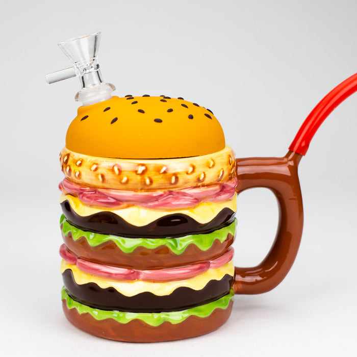 Cermic Hamburger Mug Water Pipe [H319]