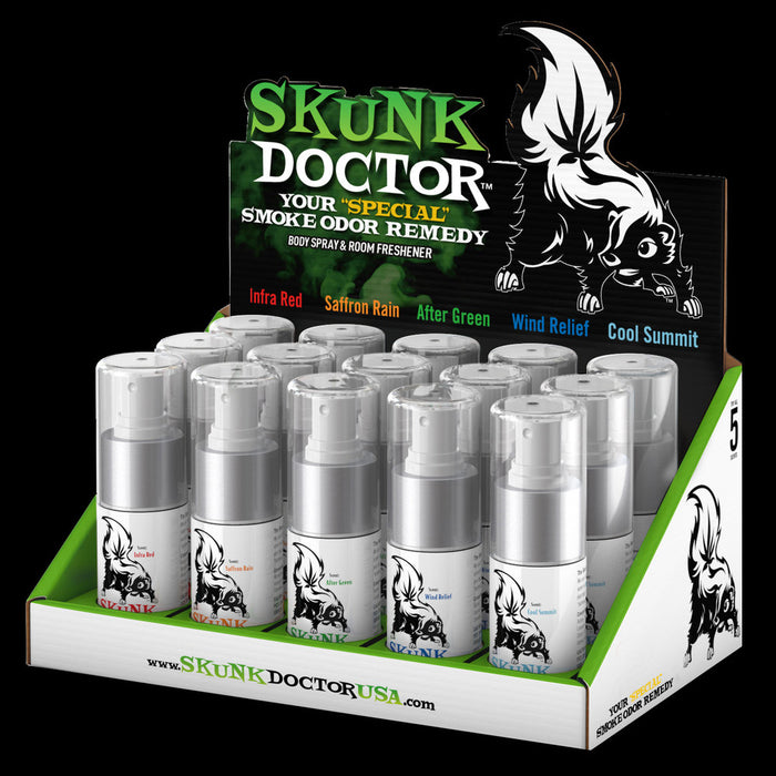 Skunk Doctor | Smoke Odor Eliminator Body Spray Display of 15
