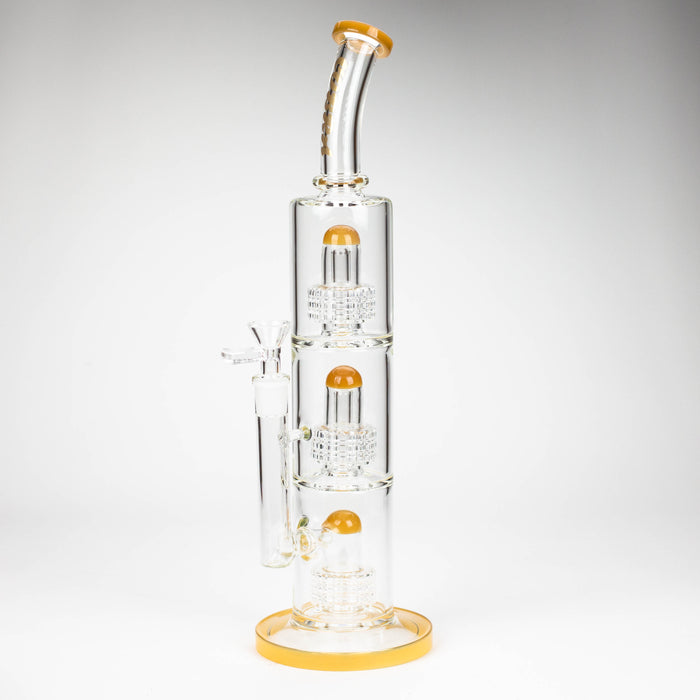 COBRA | 16" TRIPLE PERC WATER BONG Glass Bong JJ Distribution YELLOW