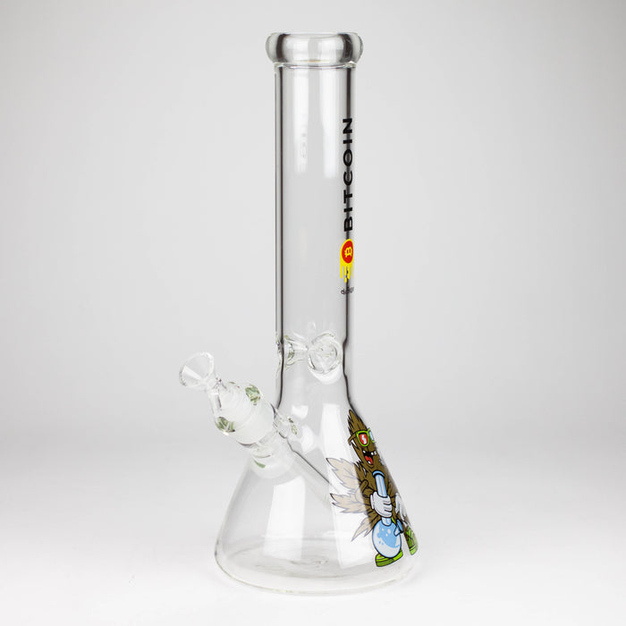 diamond | 14" Crypto Beaker Glass water Bong Glass Bong 420 Paradise