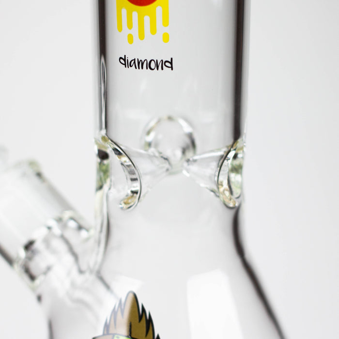 diamond | 14" Crypto Beaker Glass water Bong