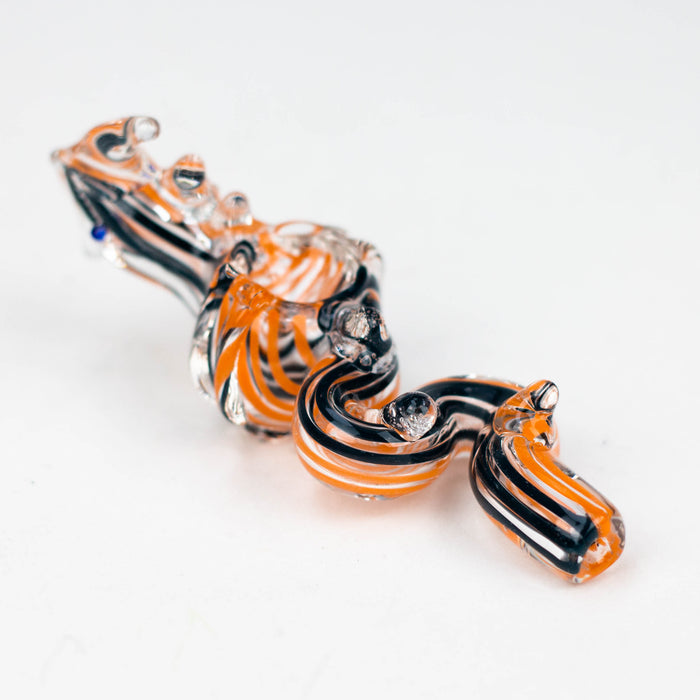 7" Dragon shape insideout pipe [PIP978] Glass Pipe NIBO Distribution