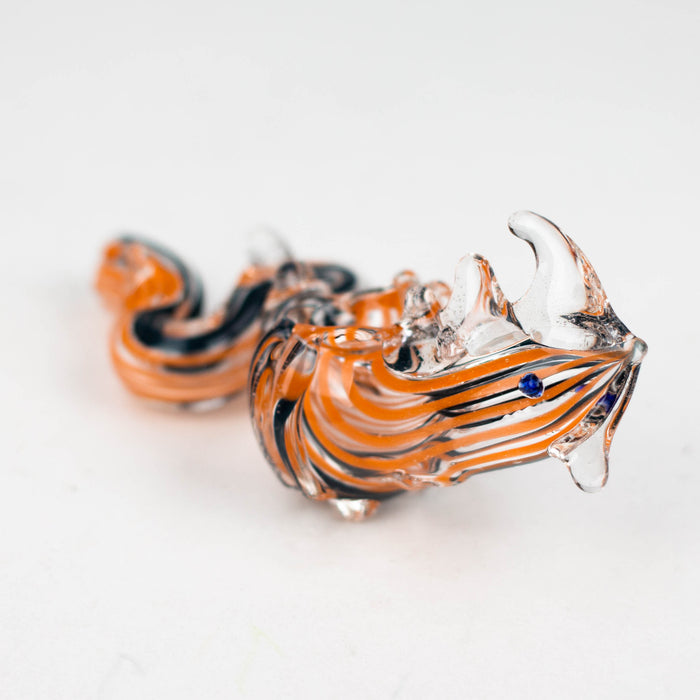 7" Dragon shape insideout pipe [PIP978] Glass Pipe NIBO Distribution