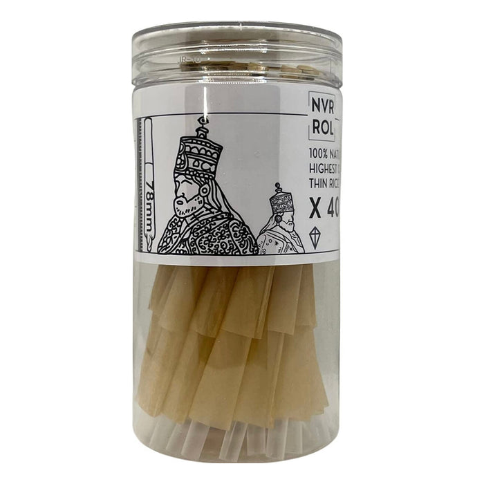 Kiteman | Unbleached Natural Rice Paper Cone -Medium Size -X40 Cones ROLLING PAPER Kiteman