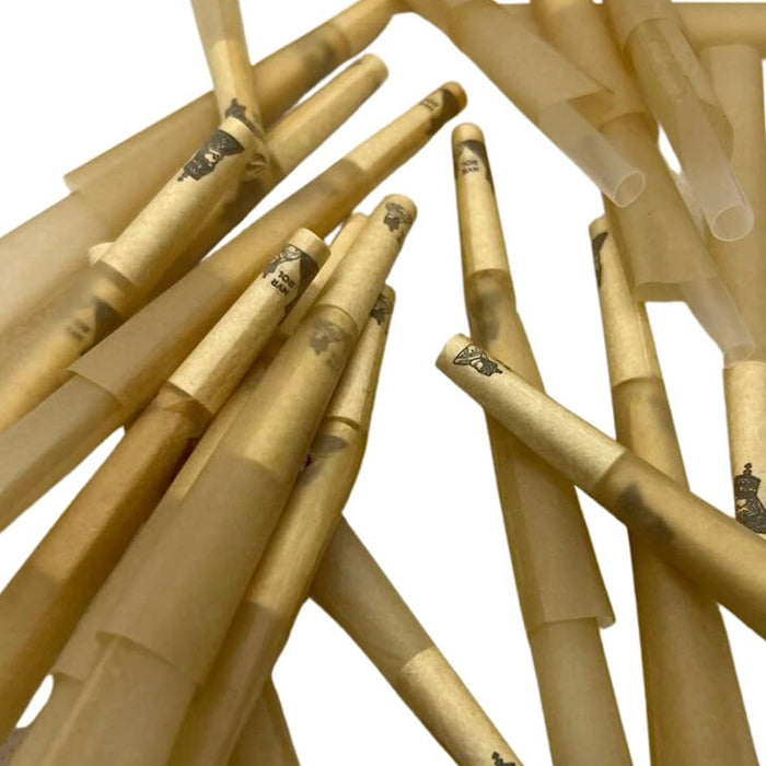 Kiteman | Unbleached Natural Rice Paper Cone -Medium Size -X40 Cones ROLLING PAPER Kiteman