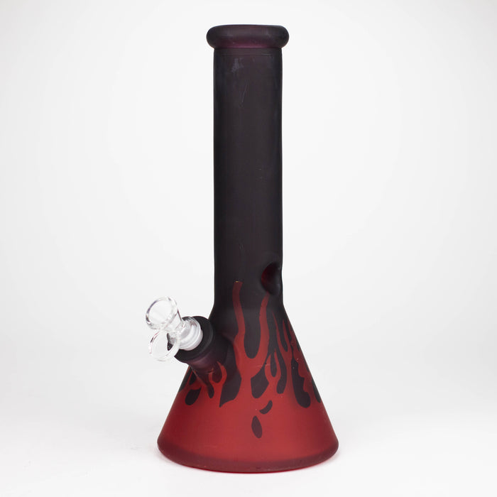 12.5" Soft glass 7mm beaker water bong [M12010]