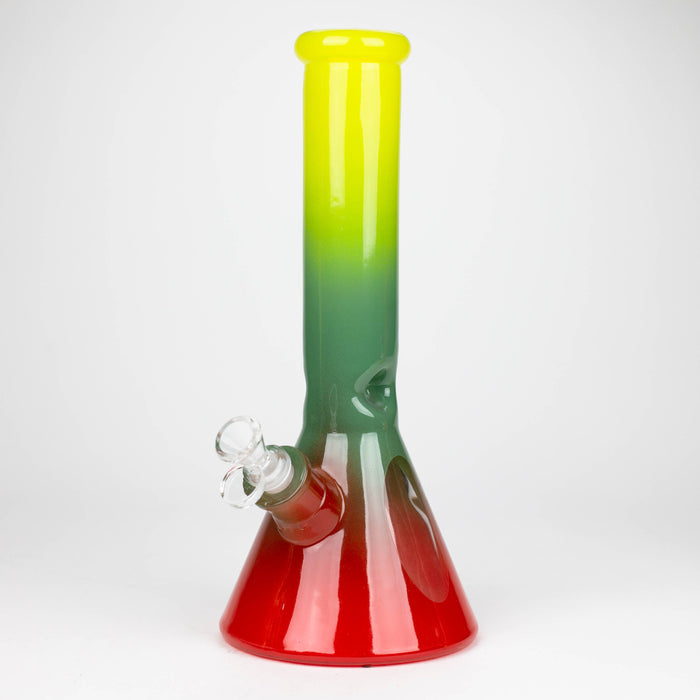 12.5" Soft glass 7mm beaker water bong [M12005] Glass Bong JJ Distribution Yellow