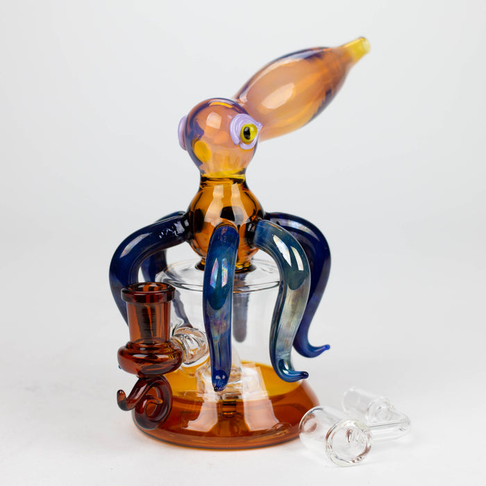 6.5" Squid Rig with diffuser [ABC-76] Glass Rig JJ Distribution