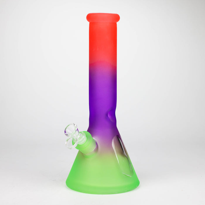 12.5" Soft glass 7mm beaker water bong [M12004] Glass Bong JJ Distribution Red