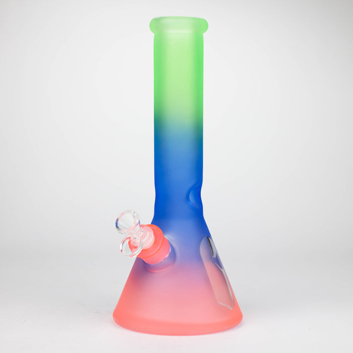 12.5" Soft glass 7mm beaker water bong [M12004] Glass Bong JJ Distribution Green