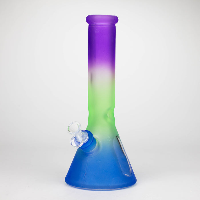 12.5" Soft glass 7mm beaker water bong [M12004] Glass Bong JJ Distribution Purple
