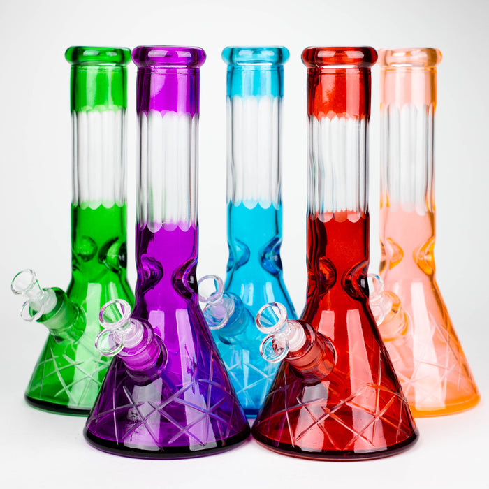 12.5" Soft glass 7mm beaker water bong [M12007A] Glass Bong JJ Distribution