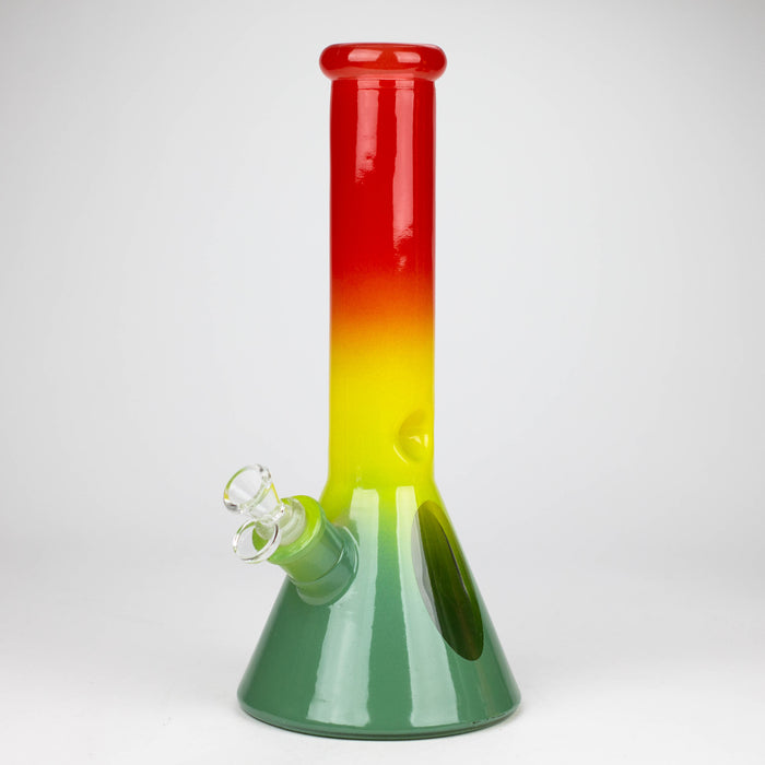 12.5" Soft glass 7mm beaker water bong [M12005] Glass Bong JJ Distribution Red