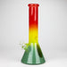 12.5" Soft glass 7mm beaker water bong [M12005] Glass Bong JJ Distribution Red