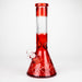 12.5" Soft glass 7mm beaker water bong [M12007A] Glass Bong JJ Distribution Red
