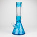 12.5" Soft glass 7mm beaker water bong [M12007A] Glass Bong JJ Distribution Blue