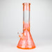 12.5" Soft glass 7mm beaker water bong [M12007A] Glass Bong JJ Distribution Orange