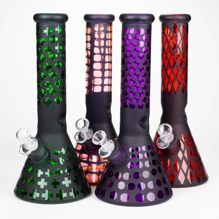 12.5" Soft glass 7mm beaker water bong [M12008] Glass Bong JJ Distribution