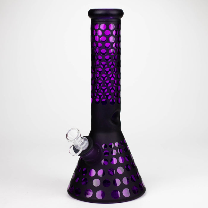 12.5" Soft glass 7mm beaker water bong [M12008] Glass Bong JJ Distribution Purple