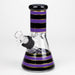 8" Soft glass 7mm beaker water bong [M08006A] Glass Bong JJ Distribution Purple