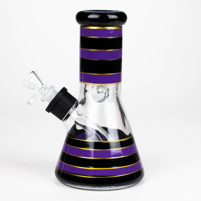 8" Soft glass 7mm beaker water bong [M08006A] Glass Bong JJ Distribution