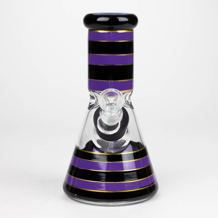 8" Soft glass 7mm beaker water bong [M08006A] Glass Bong JJ Distribution