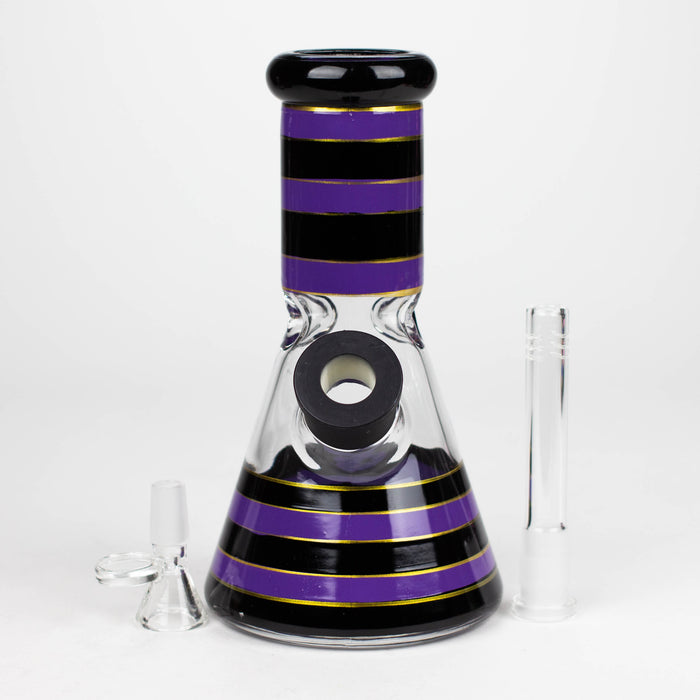 8" Soft glass 7mm beaker water bong [M08006A] Glass Bong JJ Distribution