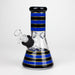 8" Soft glass 7mm beaker water bong [M08006A] Glass Bong JJ Distribution Blue