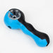 4" Silicone hand pipe Silicone Pipe ONE Blue-Black