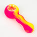 4" Silicone hand pipe Silicone Pipe ONE Pink-Yellow