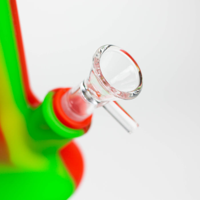 5" Tricolor silicone mini beaker water bong [71-Top09] Resin · Silicone · Plastic Bong Canadian Distributor
