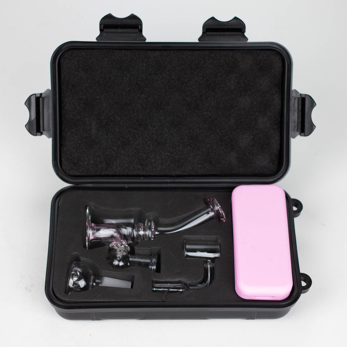 4.3" Dab Rig set [TZN0050] Glass Rig Canadian Distributor Pink