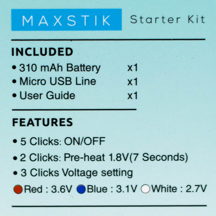 Maxstik | Premium Variable Voltage Battery [SKK080 UL]