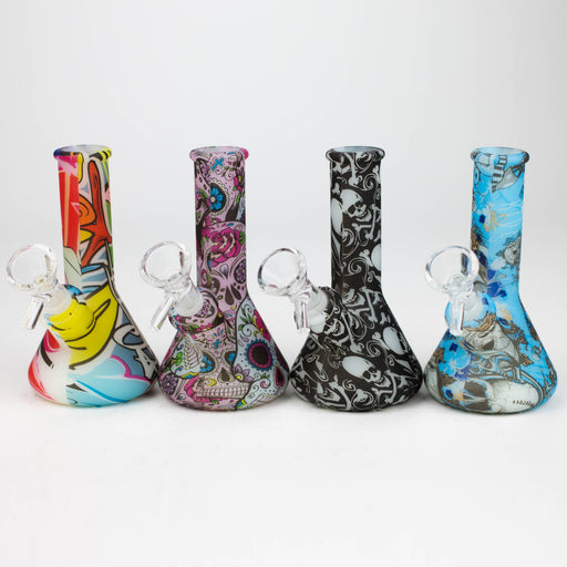 5" Glow in the dark mini silicone beaker water bong [71-Top08] Resin · Silicone · Plastic Bong Canadian Distributor