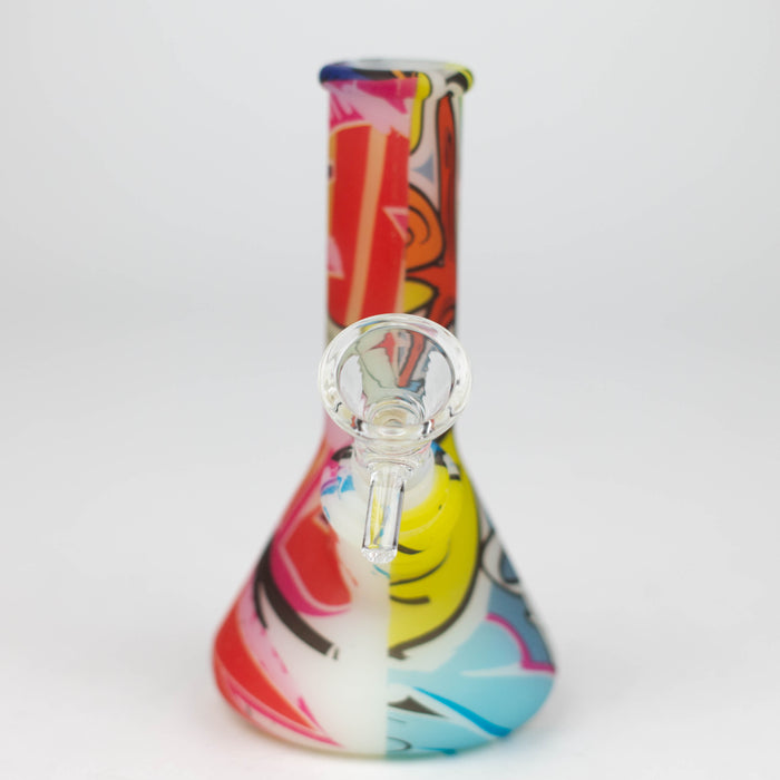 5" Glow in the dark mini silicone beaker water bong [71-Top08] Resin · Silicone · Plastic Bong Canadian Distributor