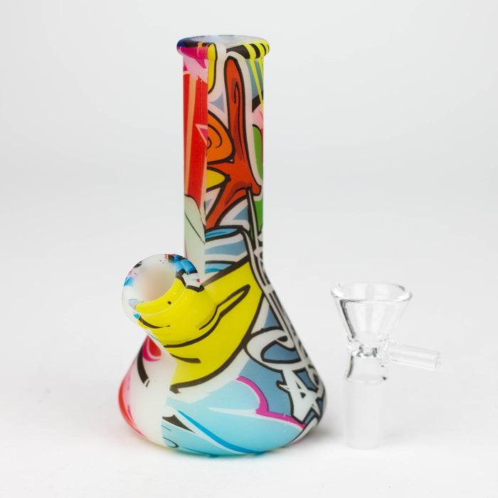 5" Glow in the dark mini silicone beaker water bong [71-Top08] Resin · Silicone · Plastic Bong Canadian Distributor
