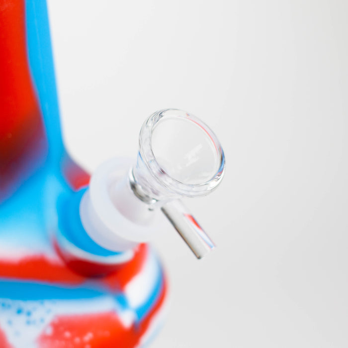 8" Tricolor silicone beaker water bong [71-Top13] Resin · Silicone · Plastic Bong Canadian Distributor