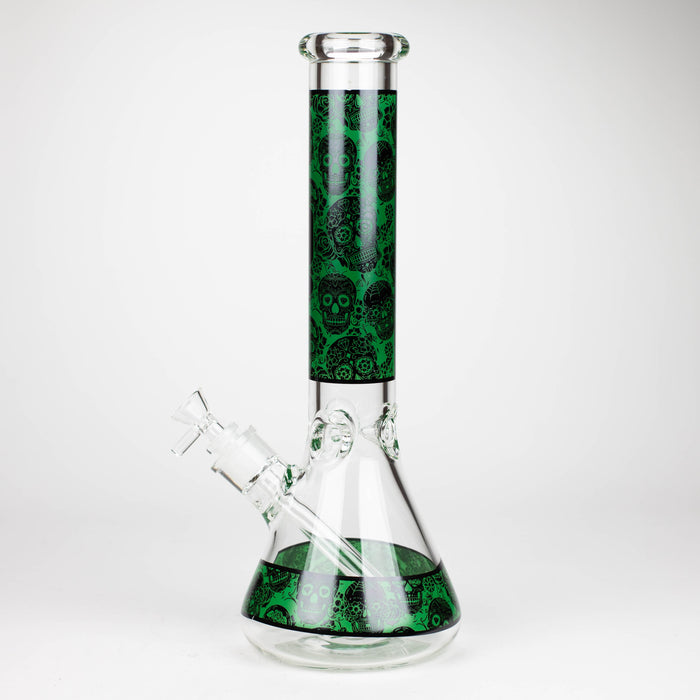 Infyniti | 14" Skull beaker 7 mm glass bong [ GP1736 ] Glass Bong ONE