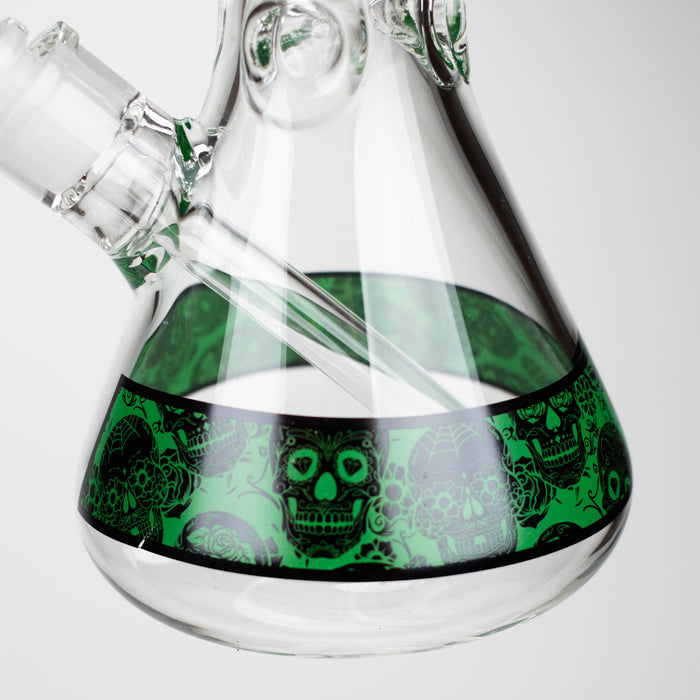 Infyniti | 14" Skull beaker 7 mm glass bong [ GP1736 ] Glass Bong ONE