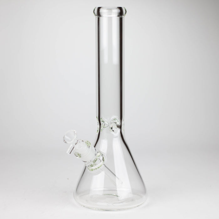 14" Exclusive License 7mm Glass Bong with Stickers [C1559]