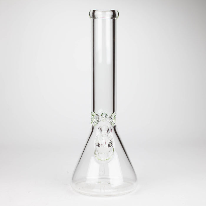 14" Exclusive License 7mm Glass Bong with Stickers [C1559]