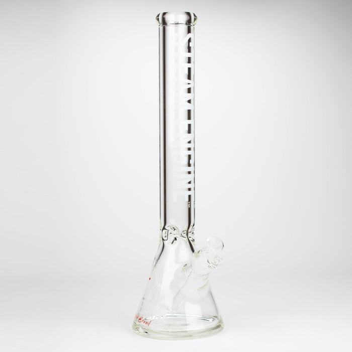 Steam Engine™ | 18 Inch 9mm glass bong with stickers by golden crown Glass Bong Smoke & Vape Distributor White