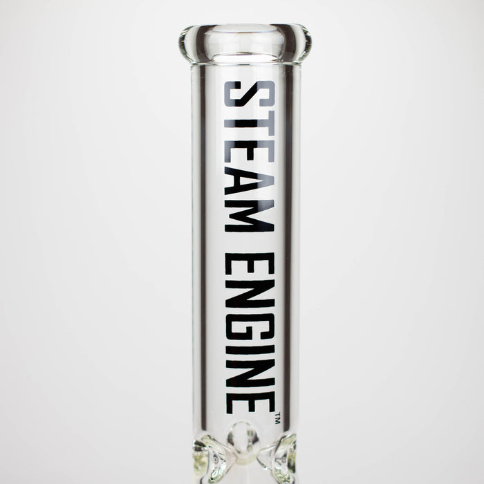 Steam Engine™ | 14 Inch 7mm glass bong with stickers by golden crown Glass Bong Smoke & Vape Distributor
