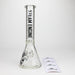 Steam Engine™ | 14 Inch 7mm glass bong with stickers by golden crown Glass Bong Smoke & Vape Distributor